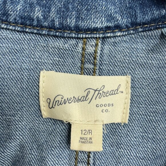 NEW Women's 12 Long Sleeve Utility Baggy Denim Jumpsuit - Universal Thread i1669 - Picture 7 of 9